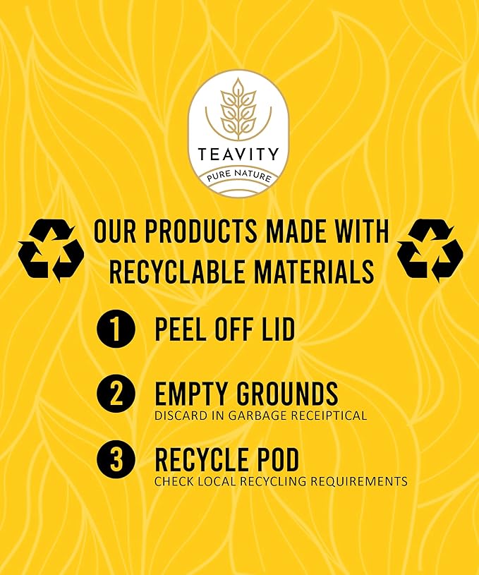 Organic Chai Black Tea Pods for Keurig Naturally Caffeinated by Teavity (36 Tea Pods) - Bloomnest