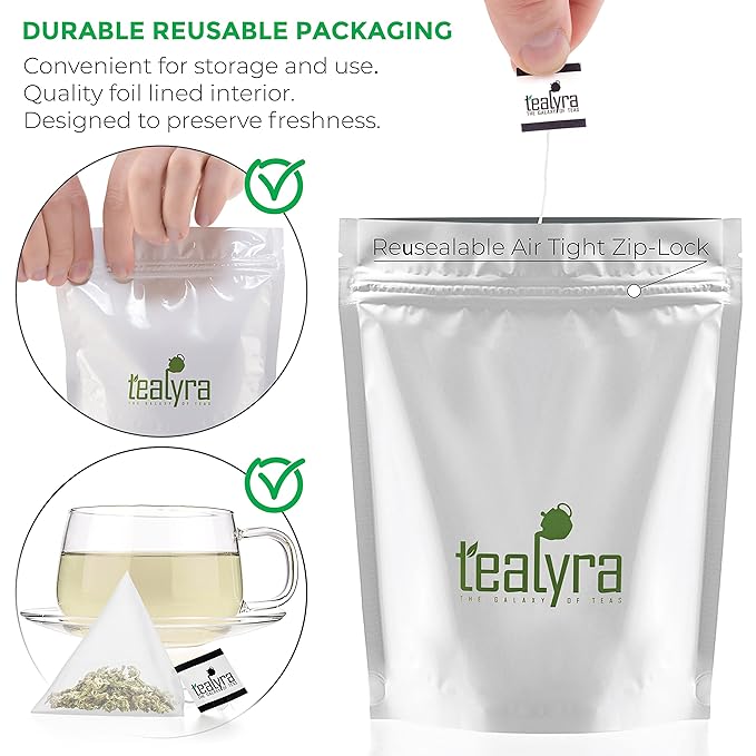 Tealyra - Bedtime - 25 Bags - Chamomile - Spearmint - Hemp Leaves - Unique Relaxing Herbal Loose Leaf Tea - Sleep and Calm Tea - All Natural - 25 Sachets - Bloomnest