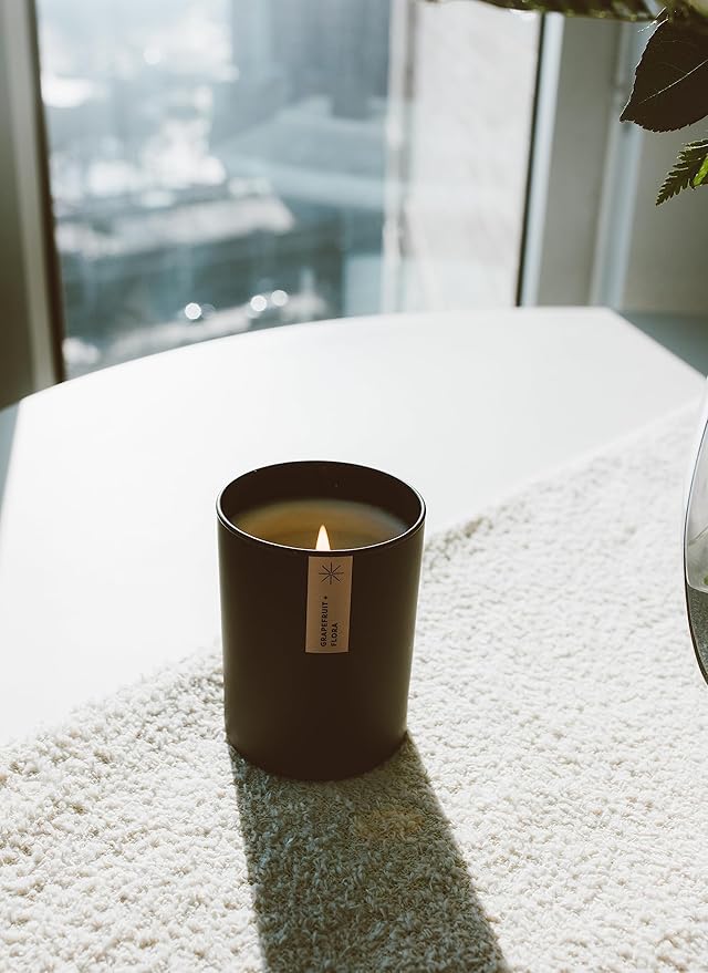 Calyan Wax Co. Aspen & Fog Scented Candle - 75 Hour Burn - Luxury Non Toxic Soy Wax Candles - Long Lasting Black Tumbler Jar Candle for Home - 10.2oz - Bloomnest