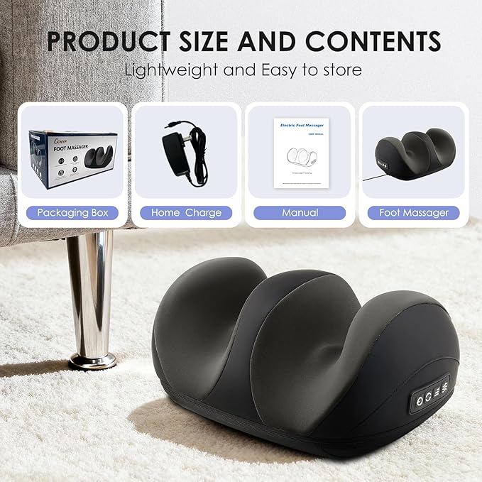 Foot Massager with Heat, Massage Feet/Arm/Calf/Ankle for Relax, Plantar Fasciitis, Pain Relief, Shiatsu Kneading Foot and Calf Electric Massager Machine with Roller - Bloomnest