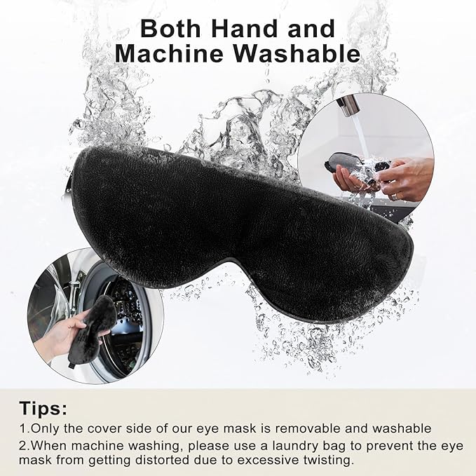 KOVNLO Heated Eye Mask, Washable USB Electric Moist Heat Warm Compress for Eyes, Eye mask with Flaxseed for Dry Eyes, Blepharitis, Chalazion, MGD, Stye Eye Treatment - Bloomnest