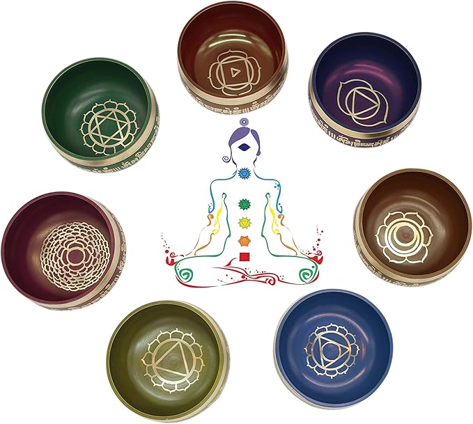 Seven Chakra Tibetan singing bowls set, choose your favorite chakra bowl, improve your chakra meditation practice (The Heart Chakra) - Bloomnest