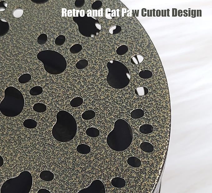 Mosquito Coil Holder, Portable Metal Mosquito Coil Burner, Mosquito Incense Holder with Handle for Home or Outdoor(Cat Paw Cutout Design) - Bloomnest