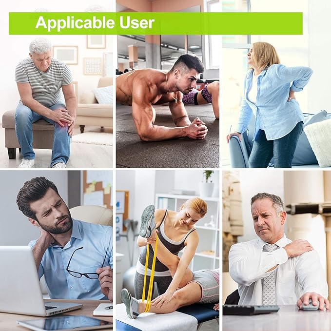 AUVON Dual Channel TENS EMS Unit 24 Modes Muscle Stimulator for Pain Relief, Rechargeable TENS Machine Massager with 12 Pads, ABS Pads Holder, USB Cable and Dust-Proof Storage Bag AUVON