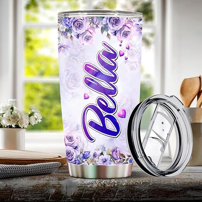 Personalized Unicorn Gifts Unicorns Gift For Women, Girls Lover Coffee Cup Mug Travel Mugs 20oz Stainless Steel Thermos Tumbler With Lids (UNICORN) - Bloomnest