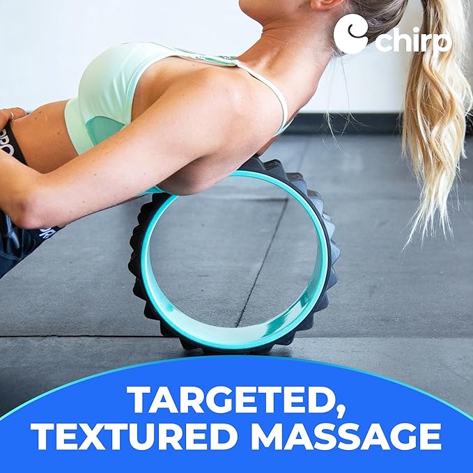 Chirp Wheel XR 3P Massage Roller Set - 10” Acupressure, 6” Knot-Kneading Thumb, 4” Neck & Headache Tension Relief, High Density Foam Massage Rollers for Back & Neck Pain, 500lbs Capacity, Mint - Bloomnest