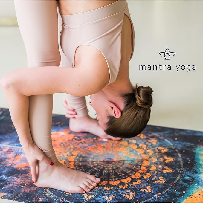 Mantra Yoga Travel PRO 1.5mm - Foldable Fitness & Exercise Mat with Bag | Lightweight, Compact & Eco-Friendly | Non-Slip & Washable | For All Types of Yoga | 72" L x 24" W | 2.6 lbs