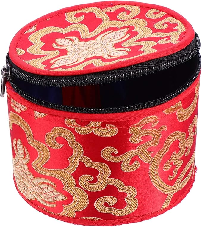 VAKUUM Gift Wrapping Bags Chanting Bowl Travel Bag Tibetan Singing Bowl Case Buddhist Singing Bowl Carry Bag Sound Bowl Holder Case Storage Bag Round Storage Tote Bag Gift Wrap Bags - Bloomnest