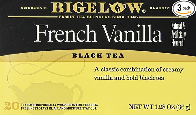 Bigelow , French Vanilla , Black Tea , 3 X 20 Tea Bags , Pack of 3 - Bloomnest