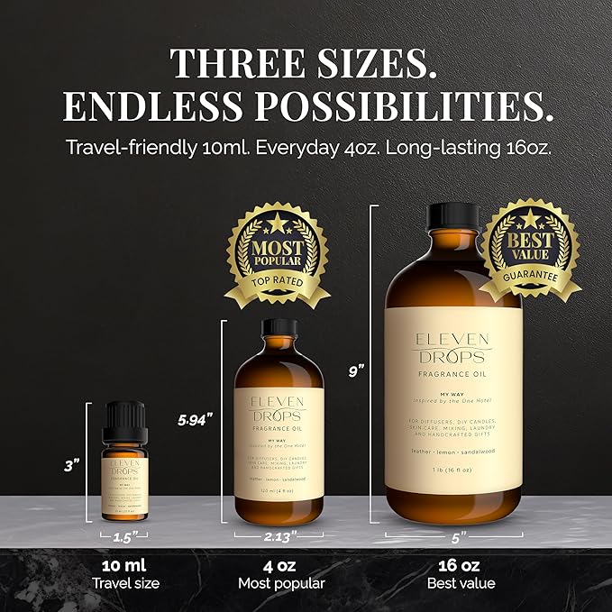 My Way Diffuser Oil - Premium Fragrance Oil Inspired By The 1 Hotel - Invigorating My Way Scent for Cold Air Diffusers, Home, Office, DIY Candles, Mixing, Long-Lasting, Pet Friendly, 10ml - Bloomnest
