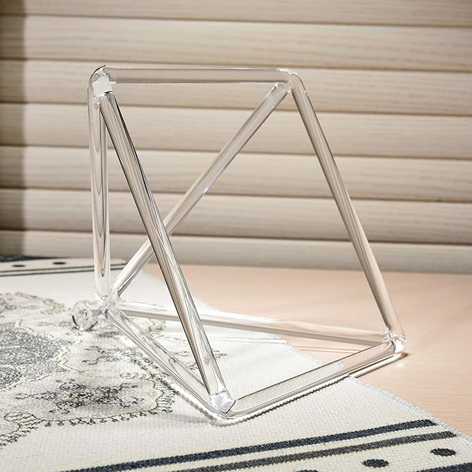 TOPFUND Clear Quartz Singing Pyramid 8 inch with Carrying Case and Quartz Suede Mallet - Bloomnest