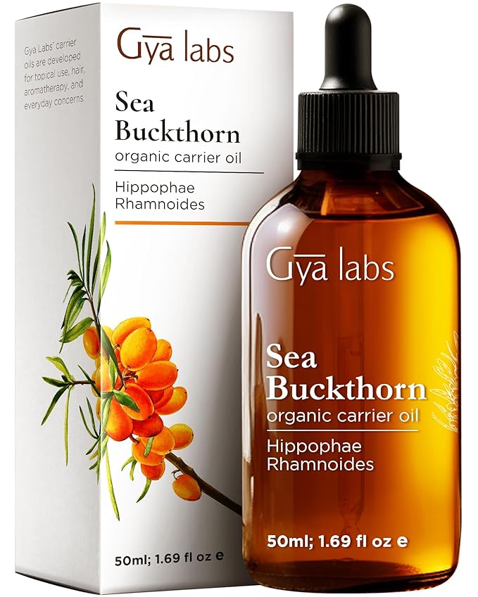 Gya Labs Sea Buckthorn Carrier Oil - 1.7 Fl Oz - for Hair, Skin, Face, Scalp & Body Massage - Bloomnest
