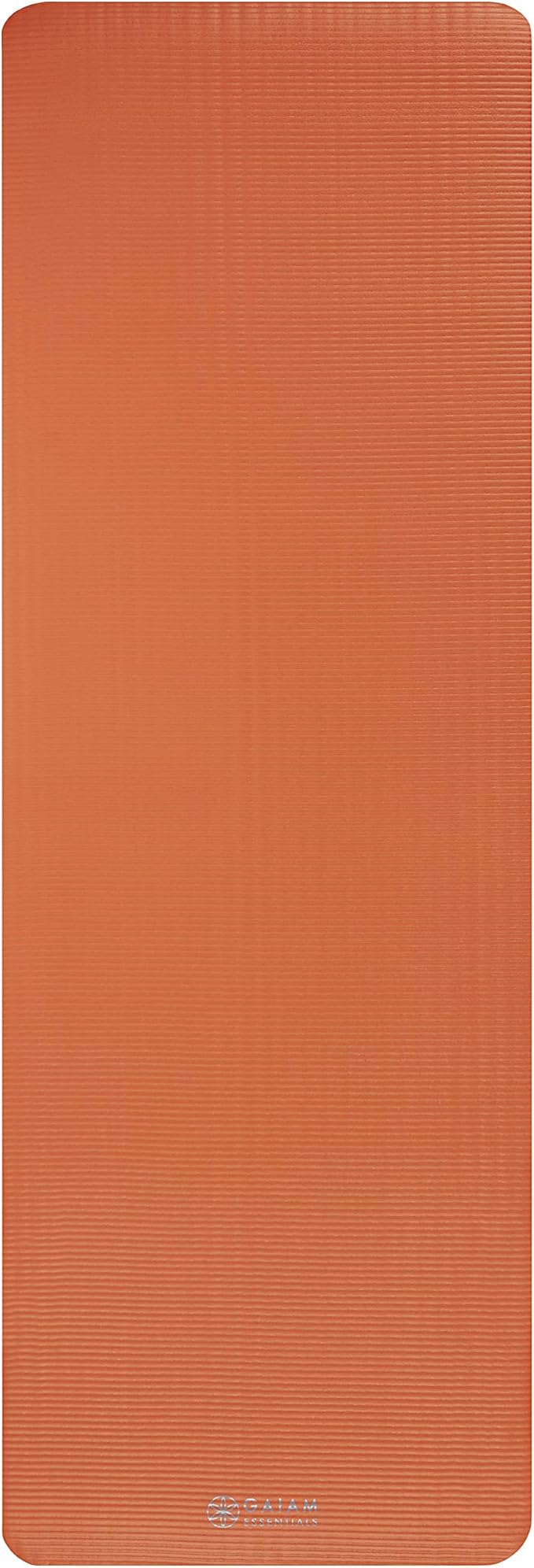 Gaiam Essentials Thick 2/5" (10mm) and Thin 1/4" (6mm) Yoga & Pilates, Fitness & Exercise Mat with Easy-Cinch Carrier Strap