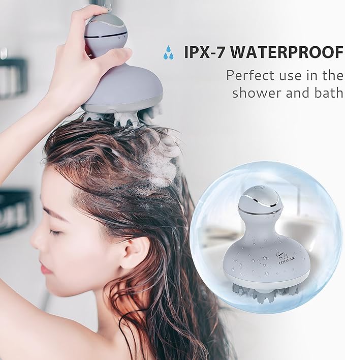 COMFIER Electric Scalp Massager Hair Growth,Handheld Head Massager for Headaches,84 Massage Nodes,Hair Massager,Deep Kneading and Stress Relief,Head Scratcher,Ideal Gifts for Mom,Dad,Women,Men COMFIER