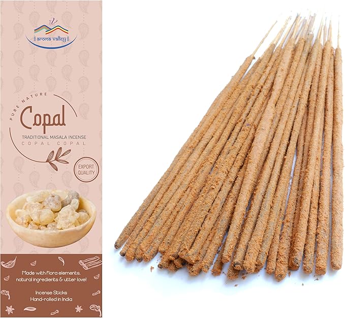 Copal Incense Sticks - Traditional Handcrafted Masala Incense - 40 to 50 Sticks Approx. AromaValley