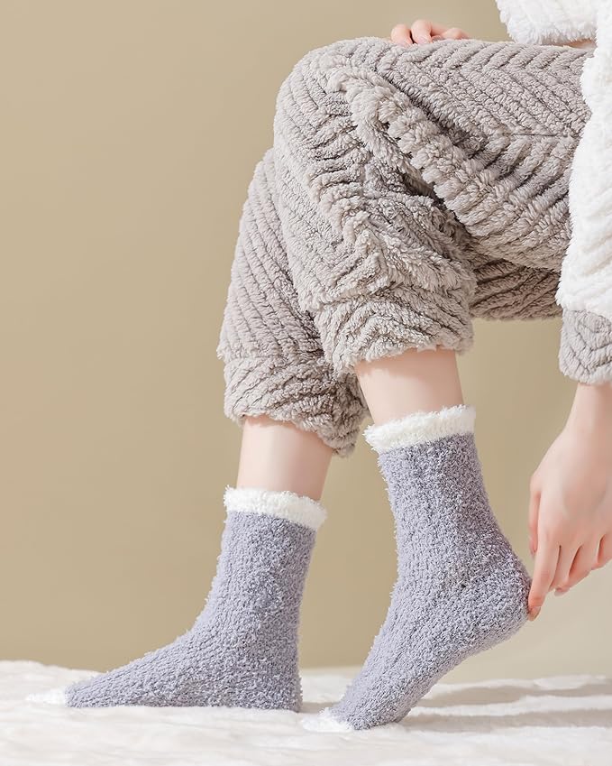 TEHOOK Warm & Cozy Valentines Gifts for Women, Fluffy Fuzzy Plush Sleeping Slipper Socks - Soft Warm Fabric - Bloomnest