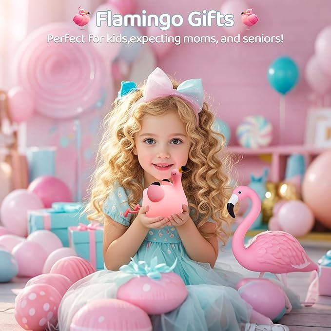 Flamingo Night Light for Kids,Pink Flamingo Gift, Silicone LED Squishy Animal Lamp,Dimmable/Timer Nursery Nightlight for Baby, Rechargeable Touch Bedside Lamp, Bedroom/Dorm Decor,Girls Gifts - Bloomnest