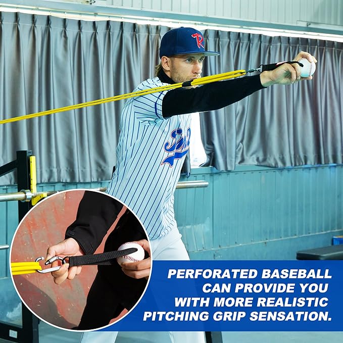 Resistance Bands for Pitchers, Baseball & Softball Training Equipment for Improving Arm Strength & Pitching Training, Baseball Pitching Bands for All Skill Levels - Bloomnest