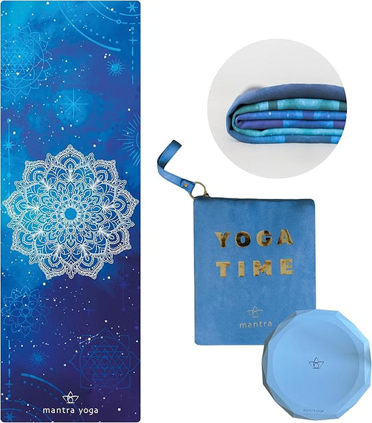 Mantra Yoga Travel PRO 1.5mm - Foldable Fitness & Exercise Mat with Bag | Lightweight, Compact & Eco-Friendly | Non-Slip & Washable | For All Types of Yoga | 72" L x 24" W | 2.6 lbs