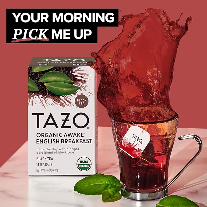 TAZO Tea Bags, Regenerative Organic: Chai Black Tea, Awake English Breakfast Black Tea, & Earl Grey Tea 16 CT (2ea) (Variety Pack) - Bloomnest