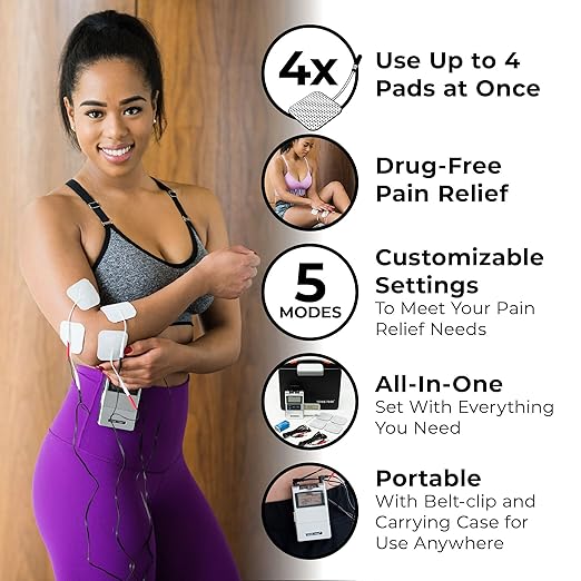 TENS 7000 Digital TENS Unit with Accessories - Muscle Stimulator Machine for Back Pain Relief, Sciatica, Neck, Nerve, Shoulder, Hip, Elbow, Muscle Pain Relief