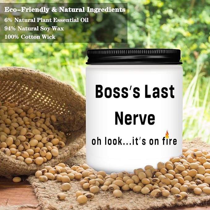 Boss Gifts,Boss Lady Gifts for Women, Men, Funny Anniversary Christmas Birthday Best Gift for Him, Her - Lavender Scented Candles - Bloomnest