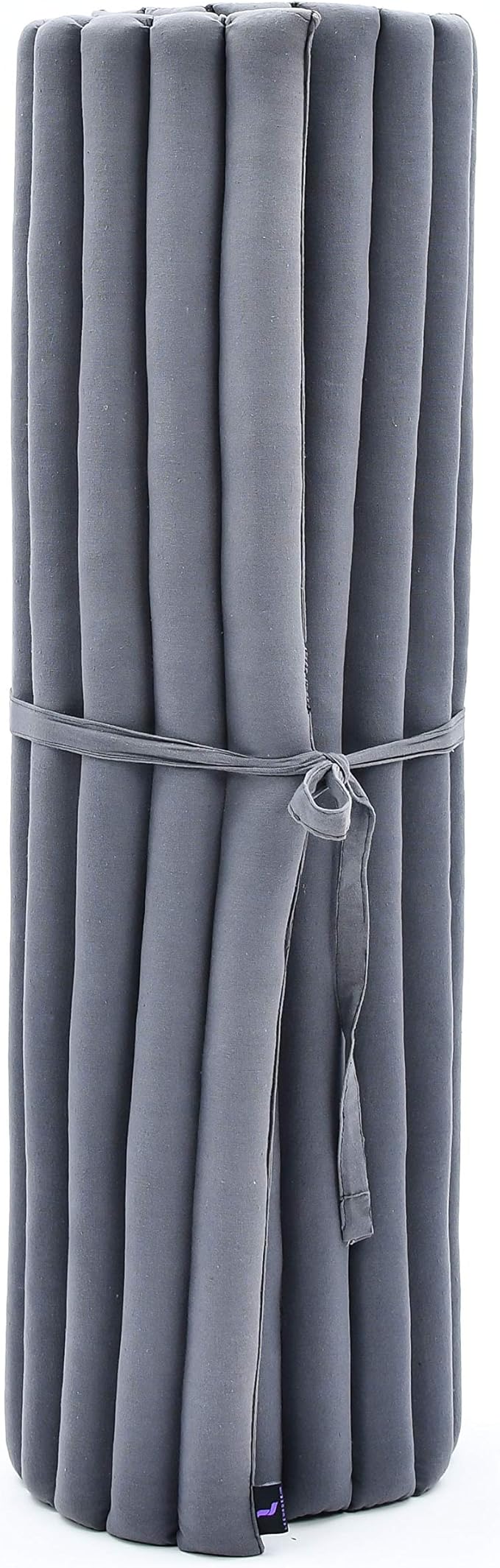 Leewadee - Kapok Roll Mat – Handcrafted Folding Sleep & Relaxation Mattress from Thailand, Ideal as Guest Bed, Camping Mat, Yoga Mat or Traditional Futon, 75 x 39 inches, Anthracite - Bloomnest