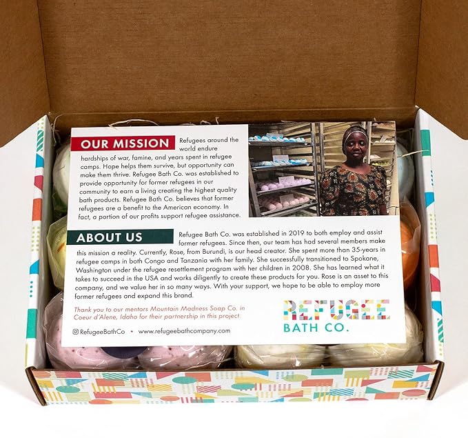 Variety Pack Bath Bombs, Winter Warmer Set, 2.5 oz, Support Refugee Employment in The USA - Bloomnest