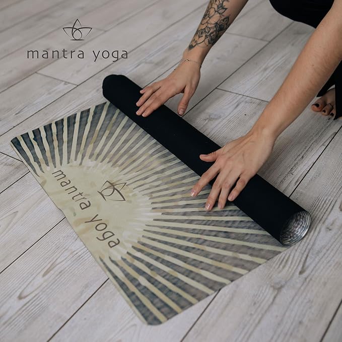 Mantra Yoga Travel PRO 1.5mm - Foldable Fitness & Exercise Mat with Bag | Lightweight, Compact & Eco-Friendly | Non-Slip & Washable | For All Types of Yoga | 72" L x 24" W | 2.6 lbs