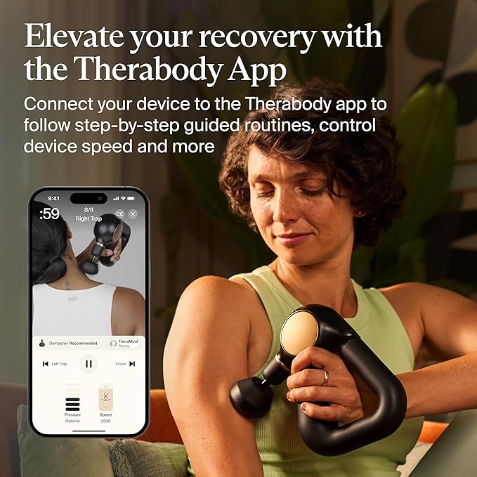 TheraGun Sense (1st Generation) by Therabody - Deep Tissue Massage Gun with Preloaded Routines for Stress Relief, Pain Relief & Muscle Soreness in Neck, Back, Leg, Knee, and Shoulder (Black) - Bloomnest