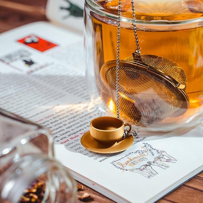 Tea Strainers For Loose Tea Stainless Steel Tea Ball Infuser Tea Ball For Loose Leaf Tea Infuser For Loose Leaf Tea Loose Leaf Tea Steeper Cute Tea Infuser Gift (Cup)