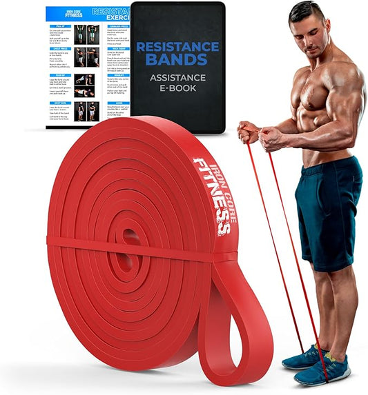 Pull Up Assistance Resistance Bands - Long Loop Power Bands for Men and Women - Strength Power Flexibility Training at Home & Gym - Ebooks & Workout Chart Included by Iron Core Fitness - Bloomnest