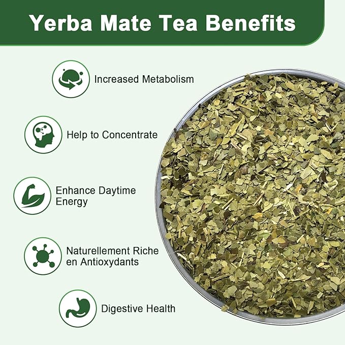 Unsmoked Yerba Mate Tea Bags, Natural Organic Yerba Matte Rich in Chlorophyll, Antioxidants and Vitamins, 30 Tea Bags - Bloomnest