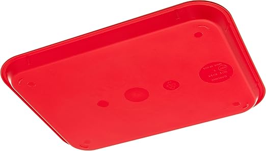 Carlisle FoodService Products CT101405 Cafe Standard Plastic Cafeteria/Fast Food Tray, NSF Certified, BPA Free, 14" Length x 10" Width, Red (Pack of 24) - Bloomnest