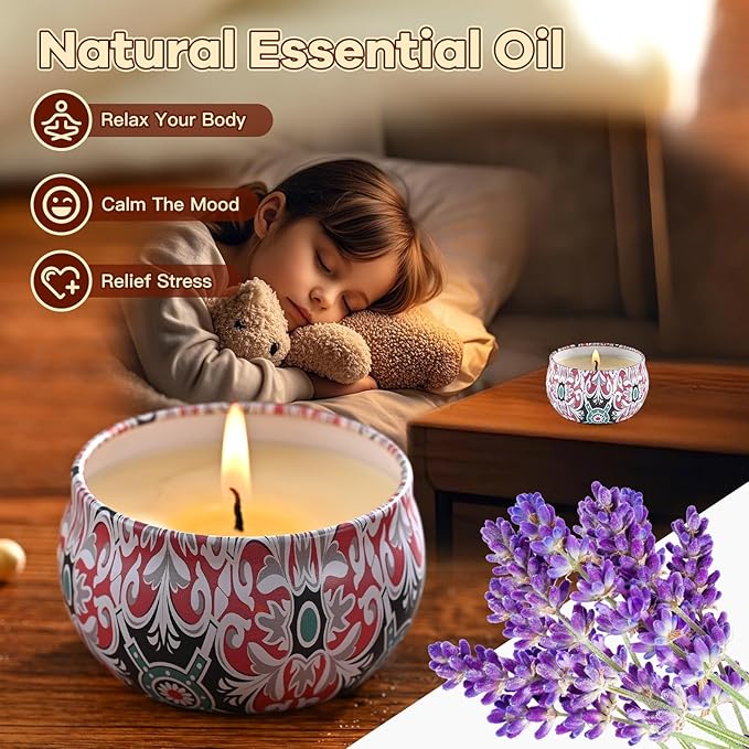 Scented Candles Gift Set, Candles for Home Scented 12 Pack, 300 Hours Long Lasting Soy Wax Aromatherapy Candle Set, Friends Moving Away, Birthday, Retirement Gifts for Women with Gift Box - Bloomnest