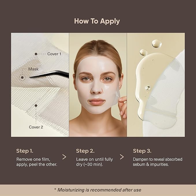 Nano Liposome + Advanced Sebum Balance Mask - Soothing & Pore Refining Facial Mask with Ceramide, Cica, Multi-Peptide Complex & Panthenol - At-Home Spa Korean Skin Care (5 Sheets, 0.67 Fl Oz) - Bloomnest