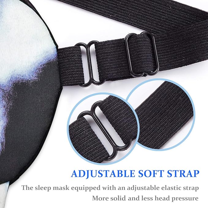 Tphon Sleep Mask for Adult Kids Boys Girls Funny Blindfolds Soft Cute Animal Sleeping Masks with Adjustable Strap for Travel Naps Shift Works Games - Bloomnest