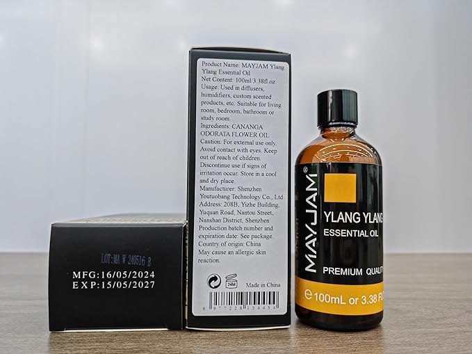 Ylang Ylang Essential Oil, MAYJAM 3.38FL.OZ Premium Quality Essential Oils for Diffusers for Home, 100ML Ylang Ylang Oil Scented Oil, Great for DIY Soap Candle Making - Bloomnest