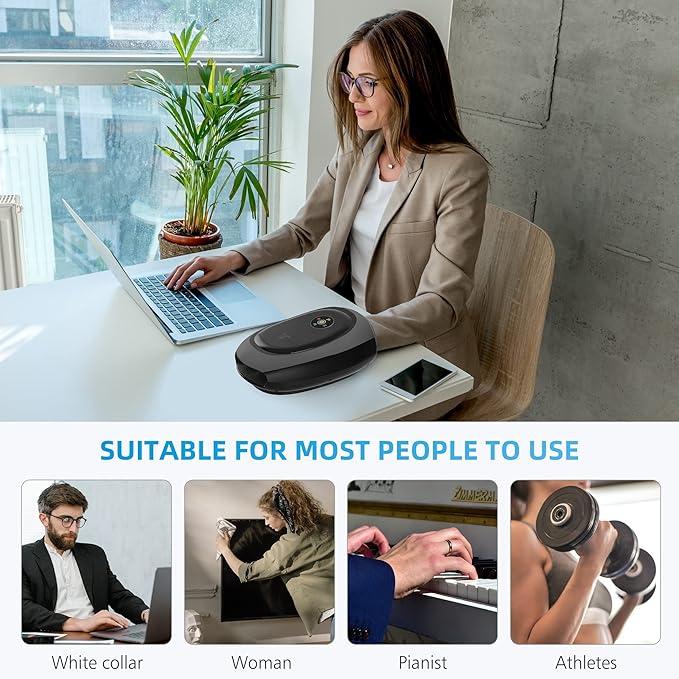 COMFIER Cordless Hand Massager with Heat and Compression,APP Control,Hand Massag for Arthritis and Carpal Tunnel,Wrist Finger Massager,3 Heat &3 Intensities, Gifts for Mom, Dads, Women and Men