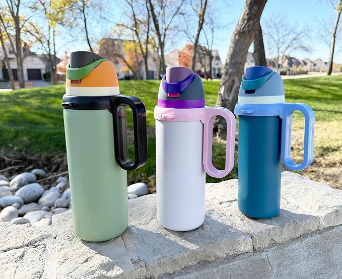 Bottle Handle for Owala FreeSip 24oz 32oz 40oz – Strong Plastic Water Bottle Holder, Durable Easy Carry Accessory for Running, Jogging, Gym, Hiking, and Drinking While Driving & More OneMissionX