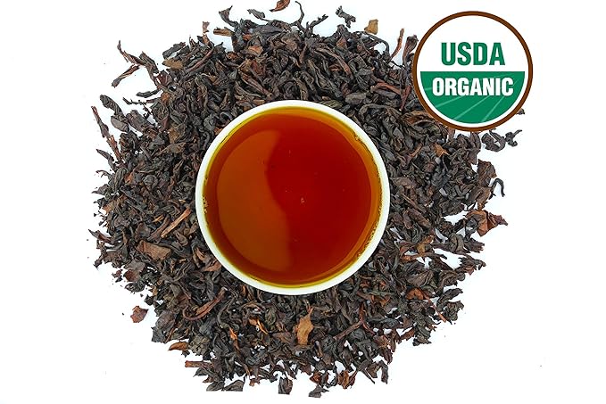 Earl Grey Tea, FLORAL & CITRUSY, Natural Bergamot Flavor Blended with ORGANIC Loose Leaf Tea, 110+ Cups, 8oz, ORGANIC CEYLON, OP Grade Tea, U.S.A Processed & Quality Control - Bloomnest