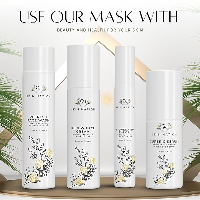 Skin Nation Magic Masque, Hydrating Night Mask with Hyaluronic Acid & Botanicals, Plant-Based Overnight Mask for Dry Skin, Smooth Texture & Radiant Glow, 1.69 fl oz - Bloomnest