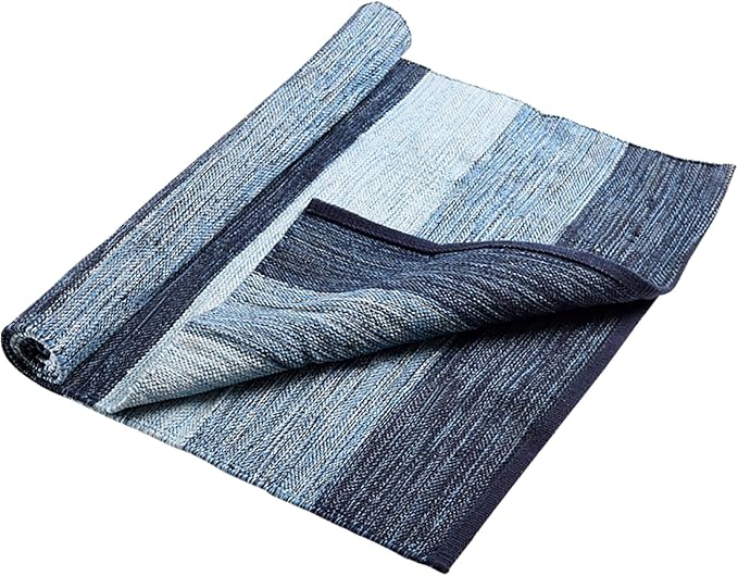 Hugger Mugger Cotton Yoga Rug - Absorbent, Grippy Tight Weave, Ashtanga and Hot Yoga Rug, Helps with Slippery Hands and Feet - Bloomnest
