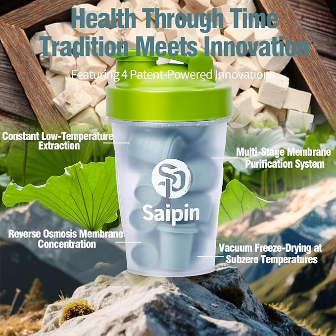 SAIPIN Lotus Green Tea Pods Variety Pack with Sports Cup,20 Pack 100% Organic Lotus Green Tea-Non-GMO，Gluten Free, Dairy Free, Sugar Free,Poria Tea - Bloomnest