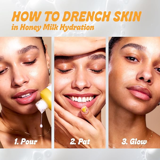 Farmacy Hydrating Essence - Hydrating Honey Milk Toner + Facial Essence to Soothe, Moisturize and Strengthen Skin Barrier - Preps Complexion for Skincare Products or Makeup Application (10ml) - Bloomnest