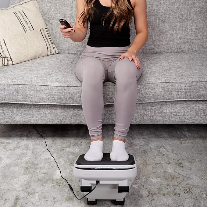 Foot Massager for Neuropathy Pain & Circulation by Quake Plate High RPM Oscillating Deep Tissue Foot & Calf Massager for Plantar Fasciitis Pain Relief, 30 Speed Vibrate with Gen 2 RF Remote - Bloomnest