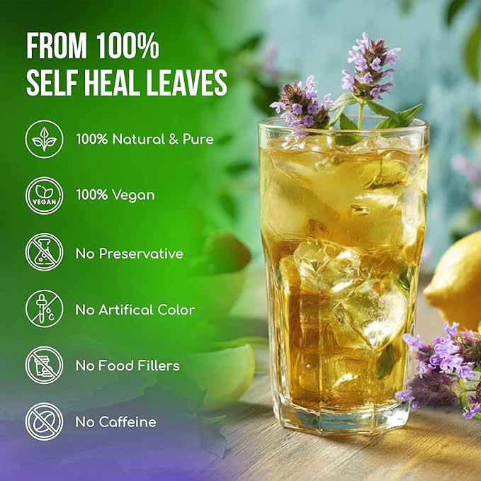 FreshDrinkUS, Premium Self Heal Leaves Tea | 75 Tea Bags | Premium Dried Self Heal Herb for Herbal Tea – Naturally Caffeine-Free, Clean & Convenient Tea Bags. Sugar-Free. Vegan - Bloomnest