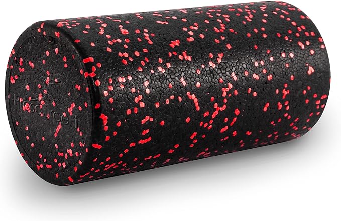 ProsourceFit High Density Foam Rollers 12 - inches Long, Firm Full Body Athletic Massage Tool for Back Stretching, Yoga, Pilates, Post Workout Muscle Recuperation, Black/Blue - Bloomnest