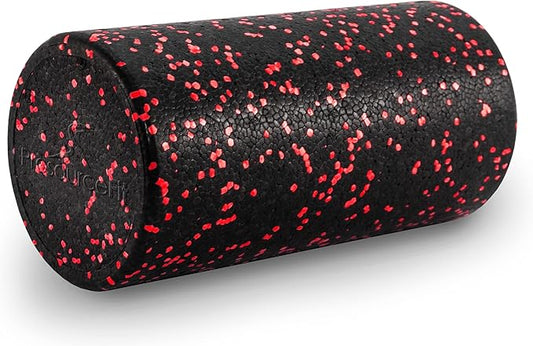 ProsourceFit High Density Foam Rollers 12 - inches Long, Firm Full Body Athletic Massage Tool for Back Stretching, Yoga, Pilates, Post Workout Muscle Recuperation, Black/Blue - Bloomnest