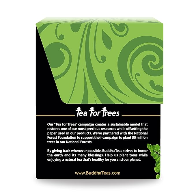 Buddha Teas - Moringa Tea - Herbal Tea - Source of Essential Vitamins & Minerals - Natural Ingredients - Caffeine Free - OU Kosher - 18 Tea Bags (Pack of 1) - Bloomnest
